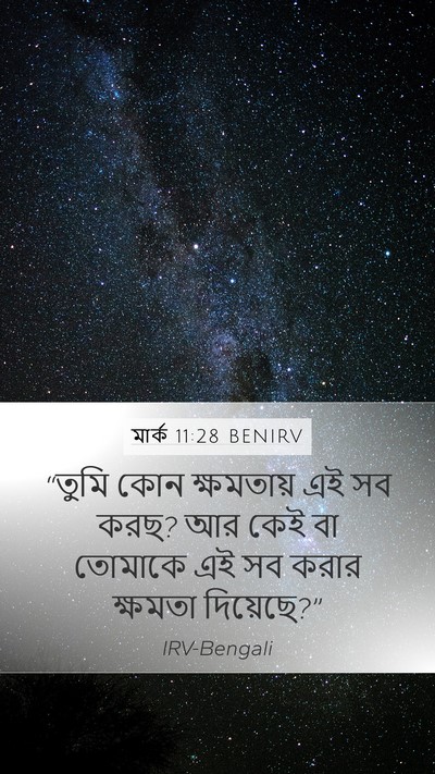 মার্ক 11:28 BENIRV Bible Verse Image