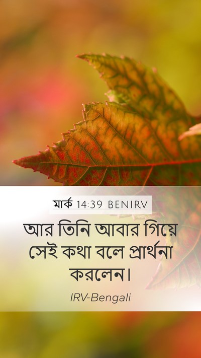 মার্ক 14:39 BENIRV Bible Verse Image