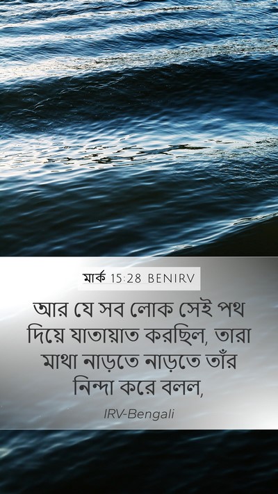 মার্ক 15:28 BENIRV Mobile Phone Wallpaper - আর যে সব লোক সেই পথ - Mobile Bible Verse Wallpaper