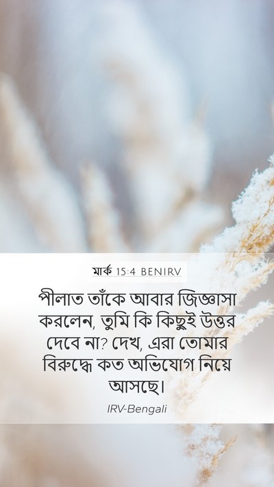 মার্ক 15:4 BENIRV Mobile Phone Wallpaper - পীলাত তাঁকে আবার - Mobile Bible Verse Wallpaper