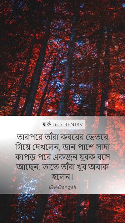মার্ক 16:5 BENIRV Bible Verse Image