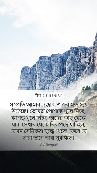 মীখা 2:8 BENIRV Bible Verse Image