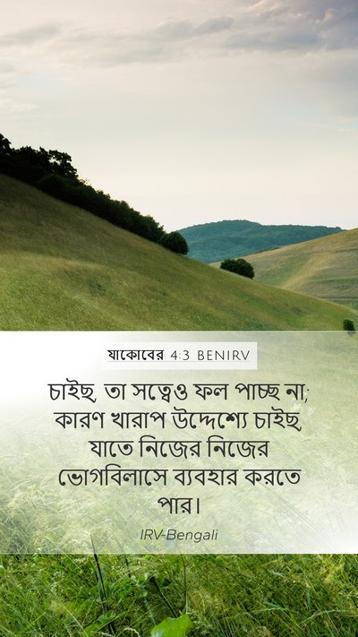 যাকোবের 4:3 BENIRV Bible Verse Image