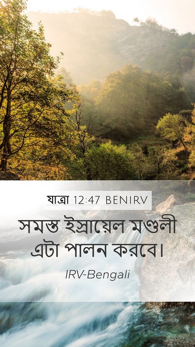 যাত্ৰা 12:47 BENIRV Mobile Phone Wallpaper - সমস্ত ইস্রায়েল - Mobile Bible Verse Wallpaper