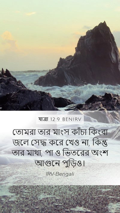 যাত্ৰা 12:9 BENIRV Mobile Phone Wallpaper - তোমরা তার মাংস - Mobile Bible Verse Wallpaper