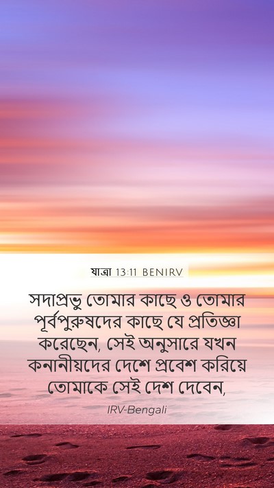 যাত্ৰা 13:11 BENIRV Mobile Phone Wallpaper - সদাপ্রভু তোমার - Mobile Bible Verse Wallpaper
