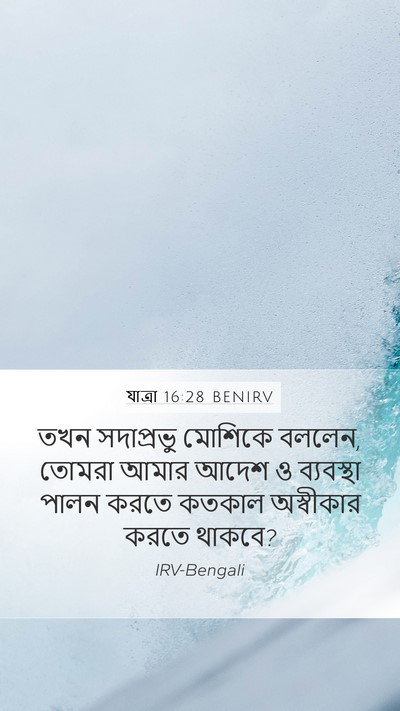 যাত্ৰা 16:28 BENIRV Bible Verse Image