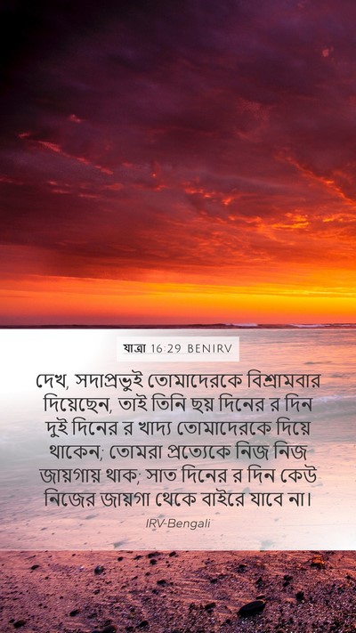 যাত্ৰা 16:29 BENIRV Bible Verse Image