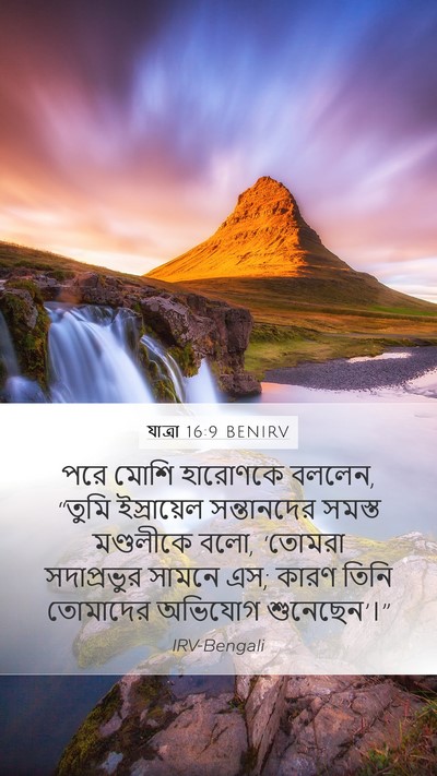 যাত্ৰা 16:9 BENIRV Mobile Phone Wallpaper - পরে মোশি হারোণকে - Mobile Bible Verse Wallpaper