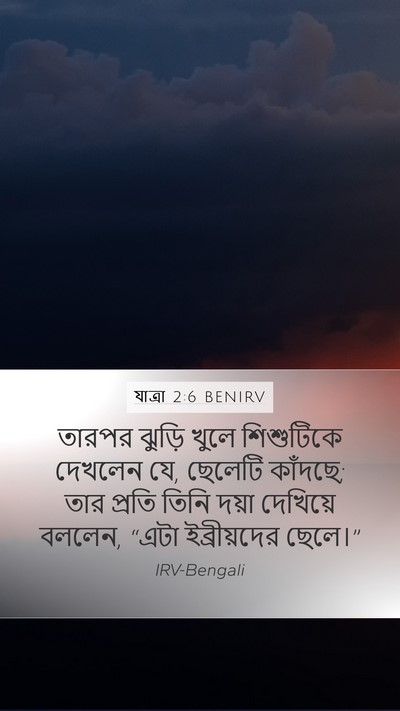 যাত্ৰা 2:6 BENIRV Bible Verse Image