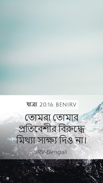 যাত্ৰা 20:16 BENIRV Bible Verse Image
