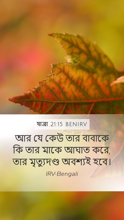 যাত্ৰা 21:15 BENIRV Bible Verse Image
