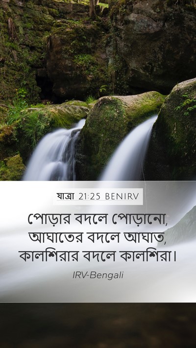 যাত্ৰা 21:25 BENIRV Mobile Phone Wallpaper - পোড়ার বদলে - Mobile Bible Verse Wallpaper