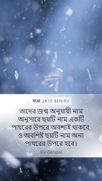 যাত্ৰা 28:10 BENIRV Mobile Phone Wallpaper - তাদের জন্ম - Mobile Bible Verse Wallpaper
