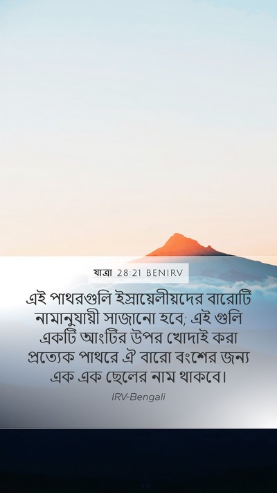 যাত্ৰা 28:21 BENIRV Bible Verse Image