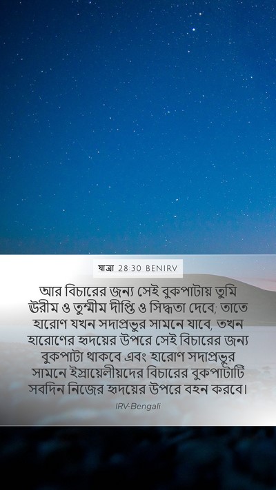 যাত্ৰা 28:30 BENIRV Bible Verse Image
