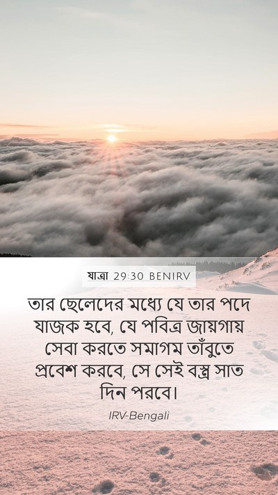যাত্ৰা 29:30 BENIRV Bible Verse Image