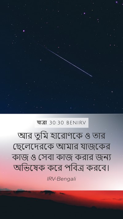 যাত্ৰা 30:30 BENIRV Bible Verse Image