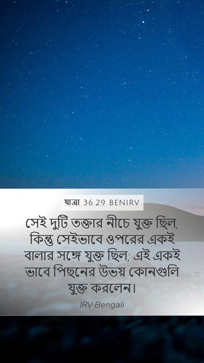 যাত্ৰা 36:29 BENIRV Bible Verse Image