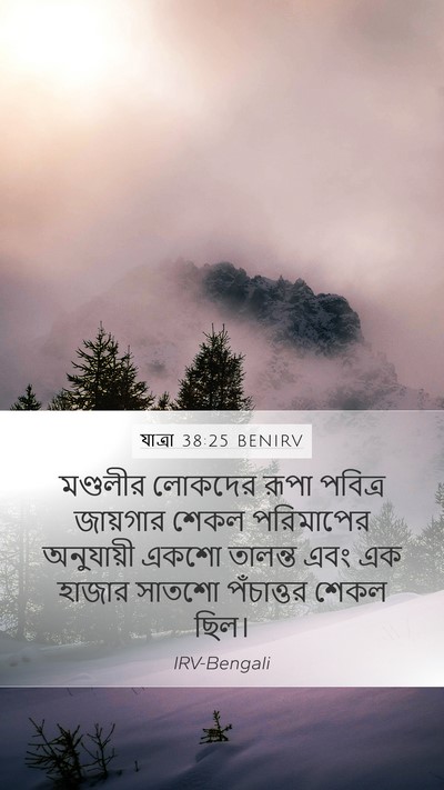 যাত্ৰা 38:25 BENIRV Mobile Phone Wallpaper - মণ্ডলীর লোকদের - Mobile Bible Verse Wallpaper