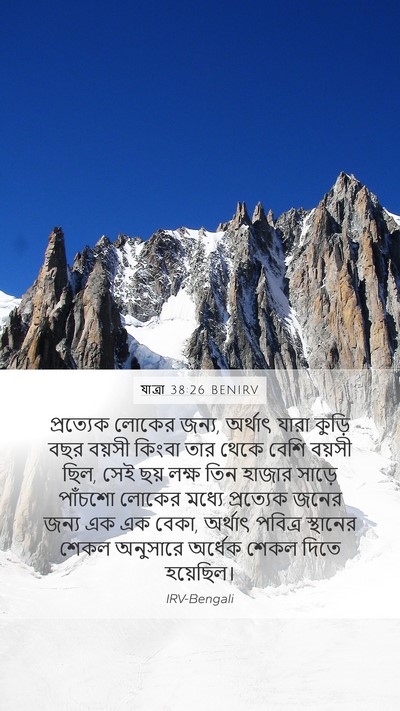 যাত্ৰা 38:26 BENIRV Bible Verse Image