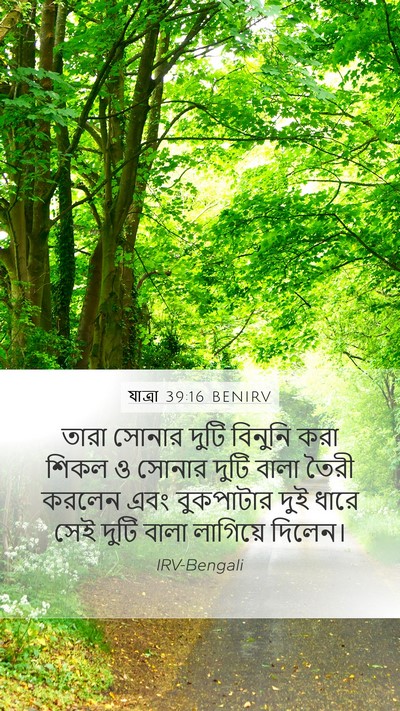 যাত্ৰা 39:16 BENIRV Mobile Phone Wallpaper - তারা সোনার দুটি - Mobile Bible Verse Wallpaper