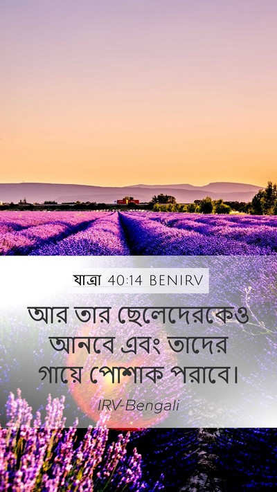 যাত্ৰা 40:14 BENIRV Bible Verse Image
