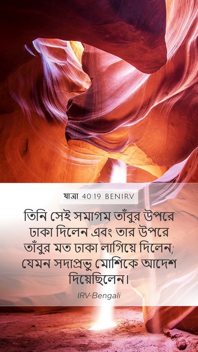 যাত্ৰা 40:19 BENIRV Bible Verse Image
