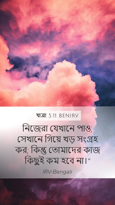 যাত্ৰা 5:11 BENIRV Mobile Phone Wallpaper - নিজেরা যেখানে পাও, - Mobile Bible Verse Wallpaper
