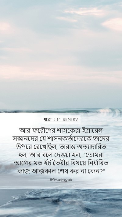 যাত্ৰা 5:14 BENIRV Bible Verse Image