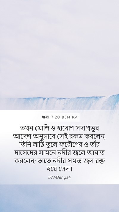 যাত্ৰা 7:20 BENIRV Mobile Phone Wallpaper - তখন মোশি ও হারোণ - Mobile Bible Verse Wallpaper