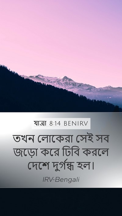 যাত্ৰা 8:14 BENIRV Mobile Phone Wallpaper - তখন লোকেরা সেই সব - Mobile Bible Verse Wallpaper