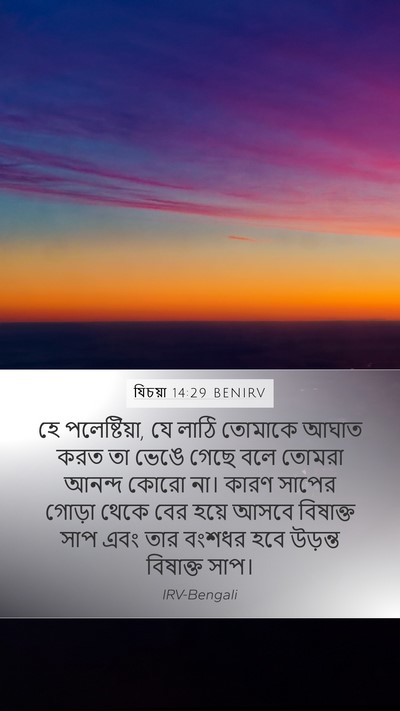 যিচয়া 14:29 BENIRV Bible Verse Image