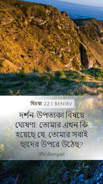 যিচয়া 22:1 BENIRV Mobile Phone Wallpaper - দর্শন-উপত্যকা - Mobile Bible Verse Wallpaper