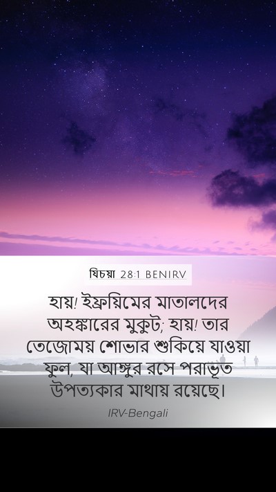 যিচয়া 28:1 BENIRV Bible Verse Image