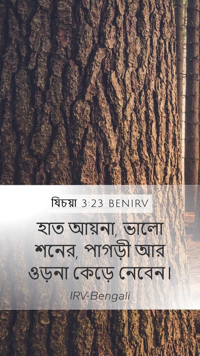 যিচয়া 3:23 BENIRV Mobile Phone Wallpaper - হাত আয়না, ভালো - Mobile Bible Verse Wallpaper