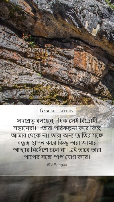 যিচয়া 30:1 BENIRV Mobile Phone Wallpaper - সদাপ্রভু বলছেন, - Mobile Bible Verse Wallpaper