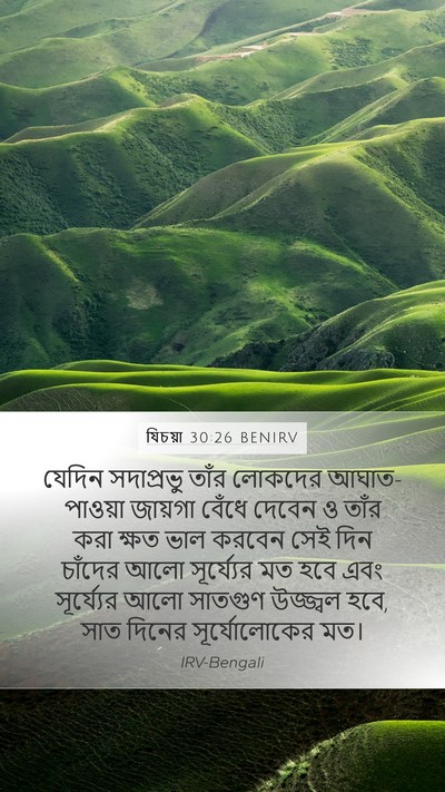 যিচয়া 30:26 BENIRV Bible Verse Image