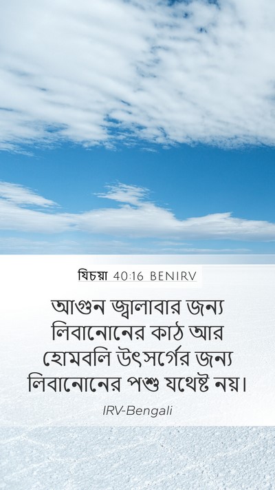 যিচয়া 40:16 BENIRV Bible Verse Image