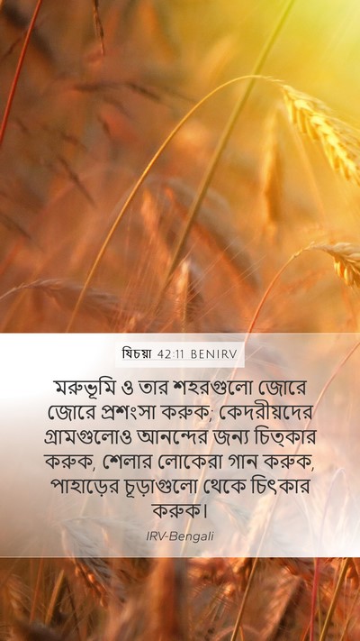 যিচয়া 42:11 BENIRV Bible Verse Image