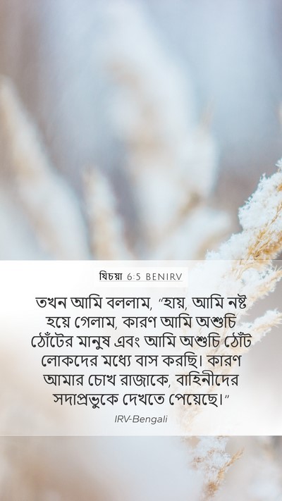 যিচয়া 6:5 BENIRV Bible Verse Image