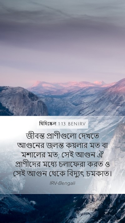 যিহিষ্কেল 1:13 BENIRV Bible Verse Image