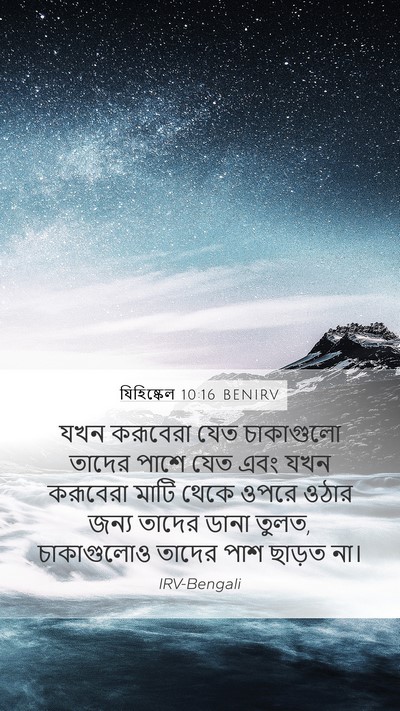 যিহিষ্কেল 10:16 BENIRV Mobile Phone Wallpaper - যখন করূবেরা যেত - Mobile Bible Verse Wallpaper