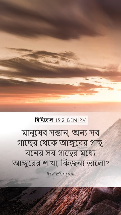 যিহিষ্কেল 15:2 BENIRV Mobile Phone Wallpaper - মানুষের সন্তান, - Mobile Bible Verse Wallpaper