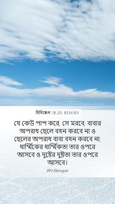 যিহিষ্কেল 18:20 BENIRV Bible Verse Image