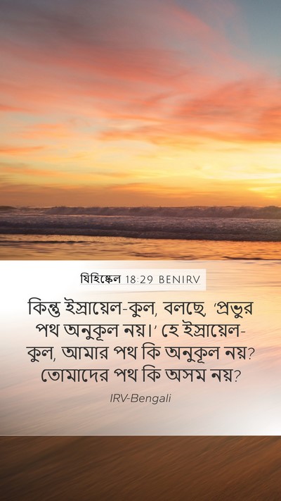 যিহিষ্কেল 18:29 BENIRV Bible Verse Image