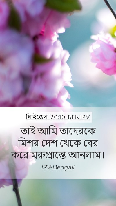 যিহিষ্কেল 20:10 BENIRV Mobile Phone Wallpaper - তাই আমি তাদেরকে - Mobile Bible Verse Wallpaper