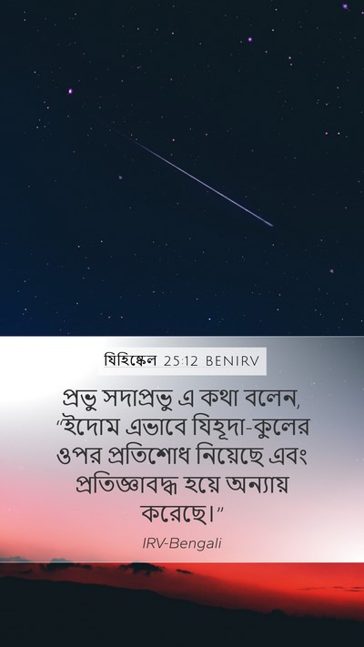 যিহিষ্কেল 25:12 BENIRV Bible Verse Image