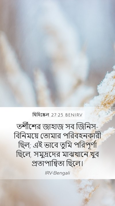 যিহিষ্কেল 27:25 BENIRV Mobile Phone Wallpaper - তর্শীশের জাহাজ সব - Mobile Bible Verse Wallpaper