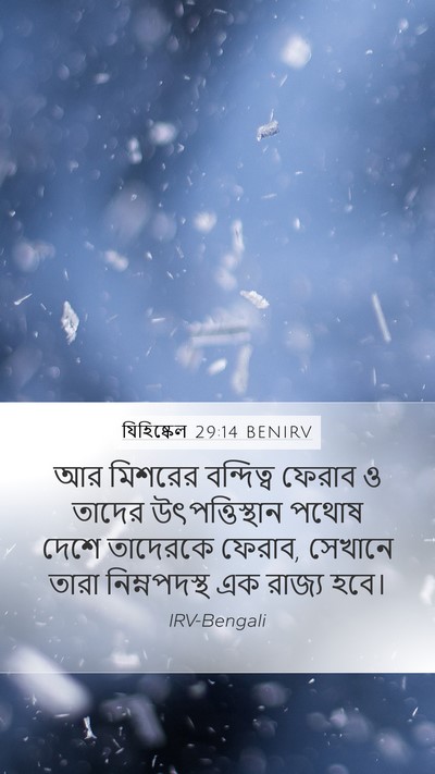 যিহিষ্কেল 29:14 BENIRV Mobile Phone Wallpaper - আর মিশরের - Mobile Bible Verse Wallpaper